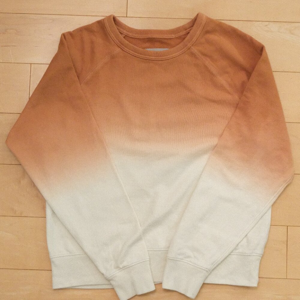 Everlane Dip-Dye Crewneck Sweatshirt Brown to White – Size S